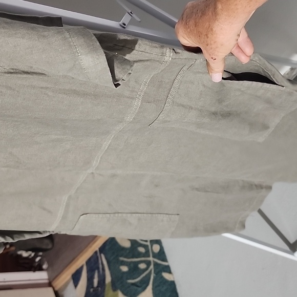 NWOT J. Jill 100% Linen Midi Ladenlook Pocket Dress - Picture 3 of 5